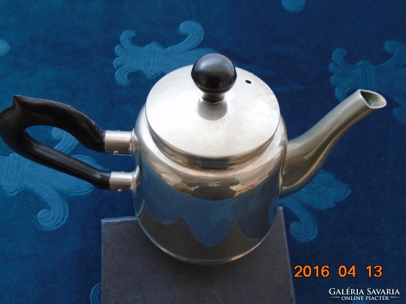 Mid Century , KOLCHUGINO madár jelzéssel,Szovjet orosz újszerű ezüstözött tea kiöntő bakelit fogóval