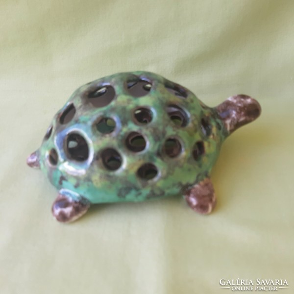 Ceramic turtle, work of applied art.