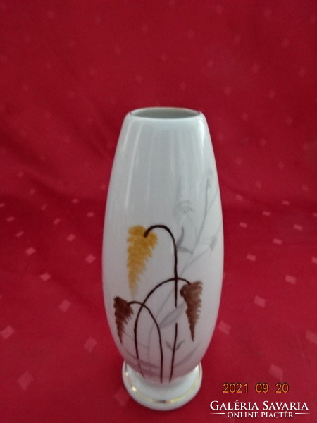 Aquincum porcelain vase with a hand-painted autumn motif. He has! Jokai.