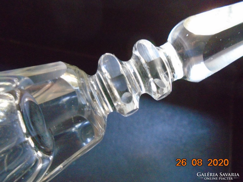 Antik fazettált metszett üveg kehely