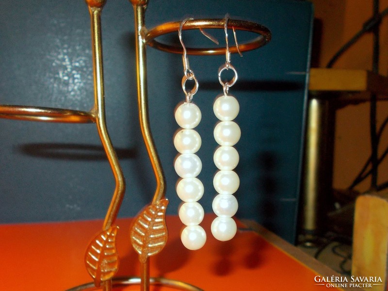 Off-white shell pearl pearl earrings 6 cm!