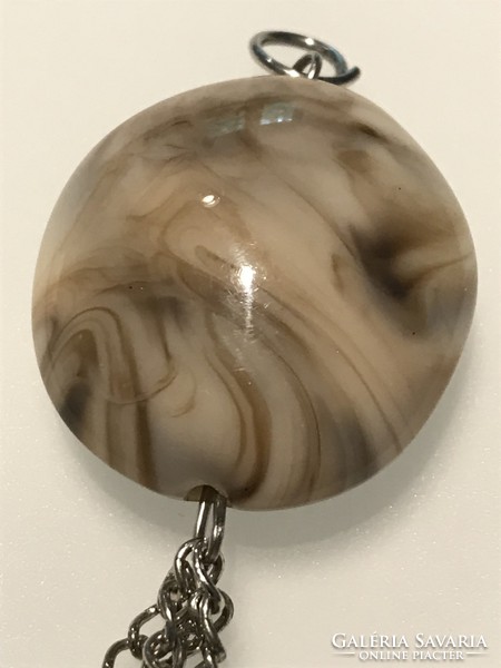 Jewelry pendant with agate pattern ornament, 9 cm