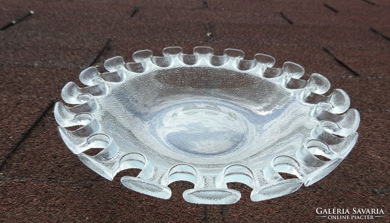 Curled glass centerpiece - serving bowl