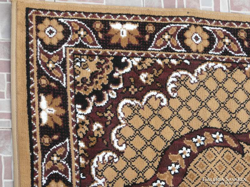 Bézs perzsa mintás puha szőnyeg 148x239 cm