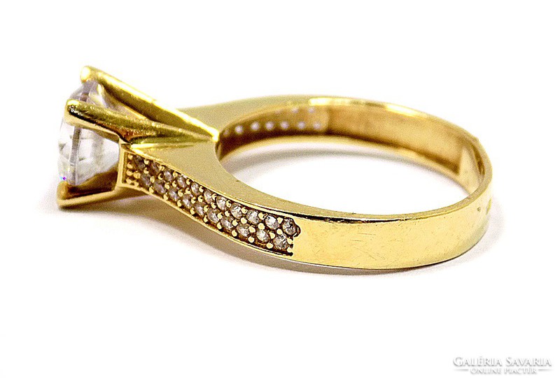 Köves arany szoliter gyűrű (ZAL-Au99181)