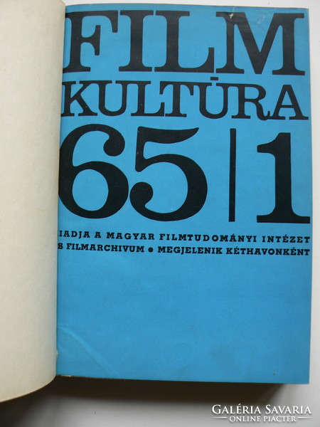FILMKULTÚRA 1965, TELJES ÉVJÁRAT EGYBEKÖTVE, KÖNYV JÓ ÁLLAPOTBAN