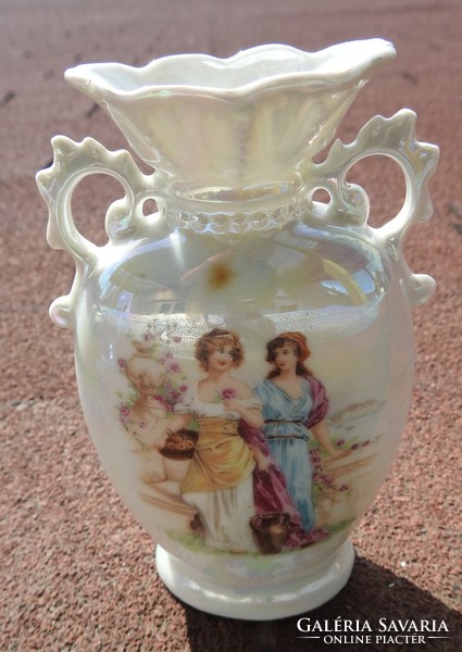 Viktoria jelzéssel antik barokk váza - mitológiai jelenettel