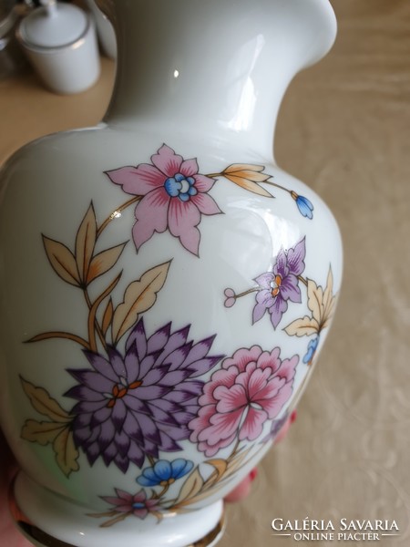 Hollóház hand-painted gold-edged vase for sale!