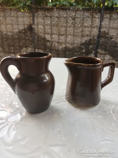 Rare Zsolnay miniature jugs with shield seal