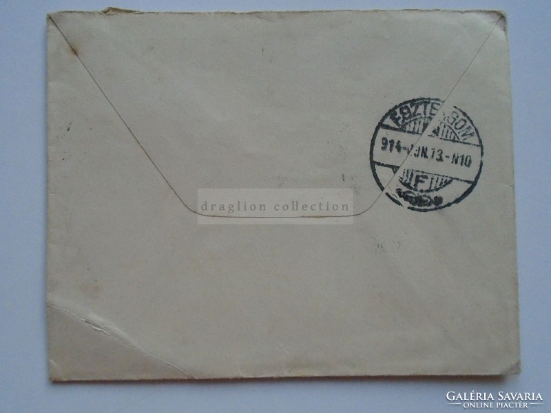 G21.515 Levél (boríték)  1914 PÁPA  Árvay József  theológus úrnak címezve Esztergom -ba