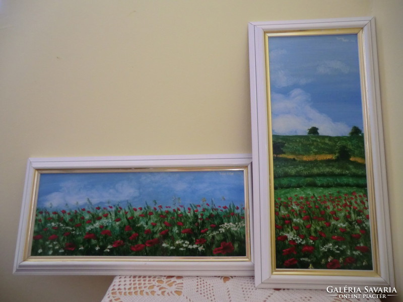 Juryed images between poppies in pairs janiga ester 18x40 cm