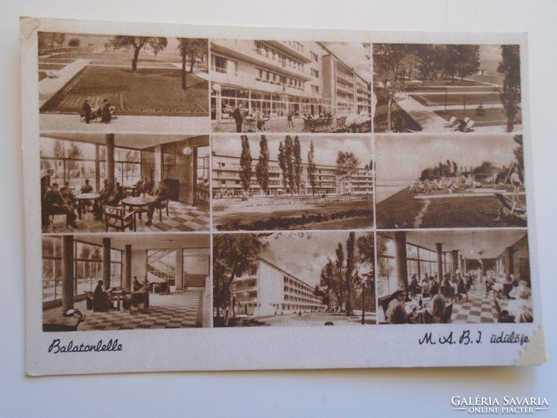 D184288 old postcard balatonlelle mabi resort - karinger - c 1940's p1952