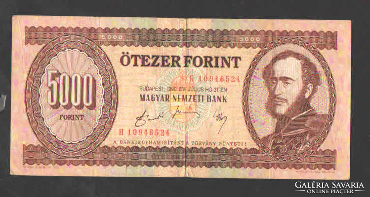 5000 Forint 1990. Vf !! 
