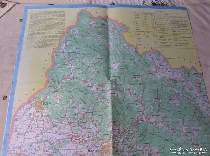 Kárpátalja domborzati térkép, 1993
