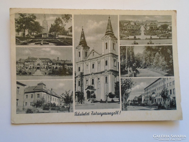 D184314 old postcard zalaegerszeg 1940's p 1950