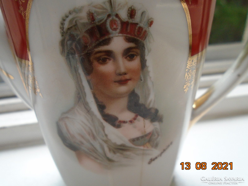 19.S altwien coffee pouring with josephine portrait with hand and embossed markings and numbering