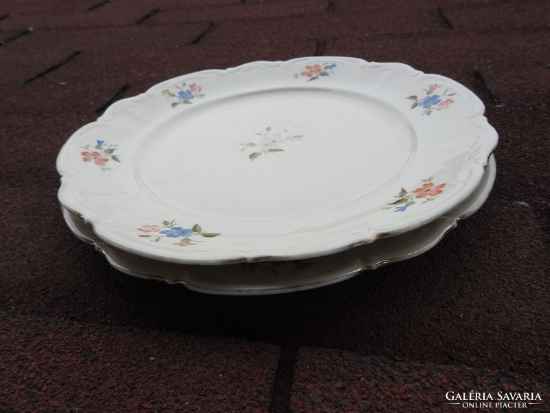 Buttercream-colored plate with a pair of bavaria / 24 cm in diameter