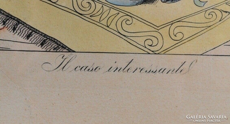 Il Caso Interessantel, Szatírikus litográfia, 19. század