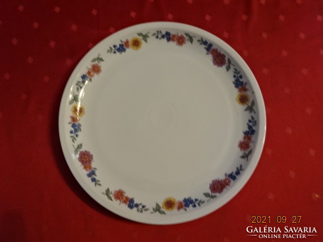 Alföldi porcelán húsos tál virágmintával, átmérője 29 cm. Vanneki!