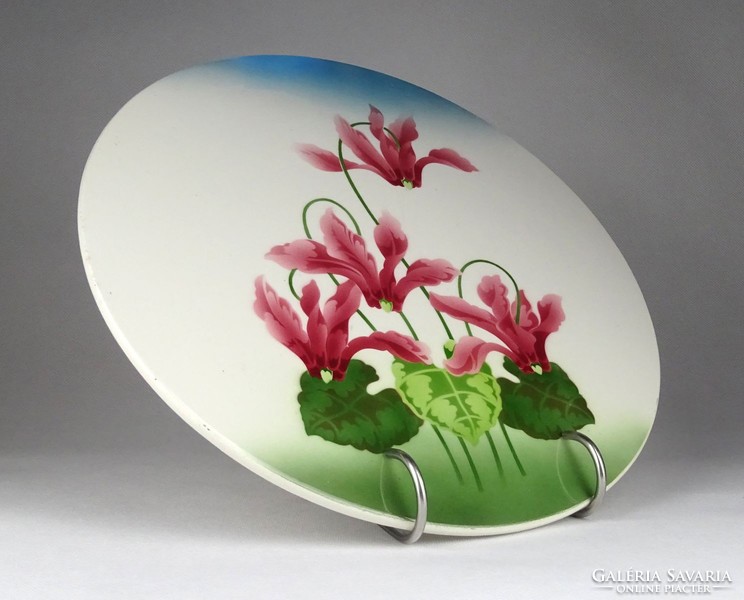 0X266 antique floral majolica saucer bowl 28 cm