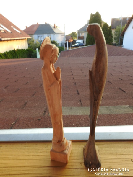 Modern wooden sculpture - Mary