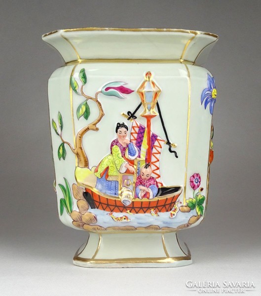 0Z852 Antik japán porcelán váza 1800-as évek vége 16.5 cm