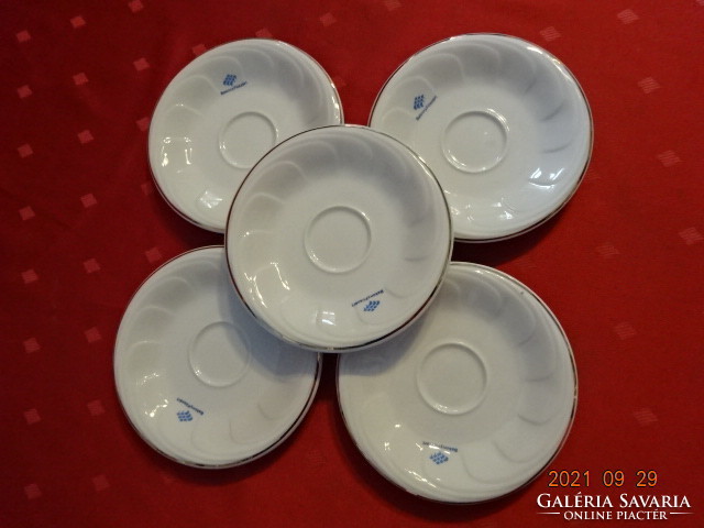 Hollóházi porcelán kávéscsésze alátét, Bakony Füszért felirattal.  4 db együtt eladó Vanneki!