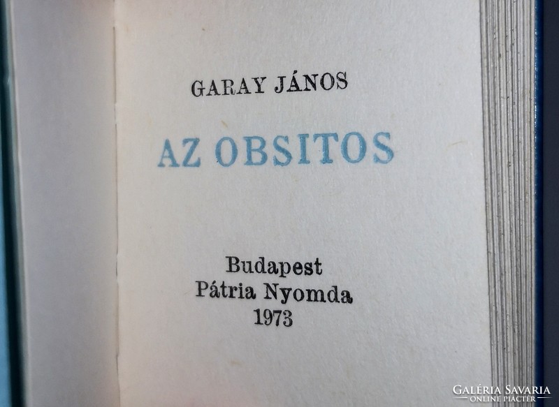 K/03 - Minikönyvek! Garay János - Az obsitos című minikönyv