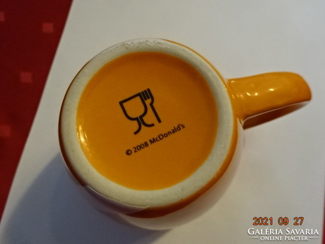 Mc café porcelain glass, mustard yellow, diameter 9.5 cm. He has! Jókai.