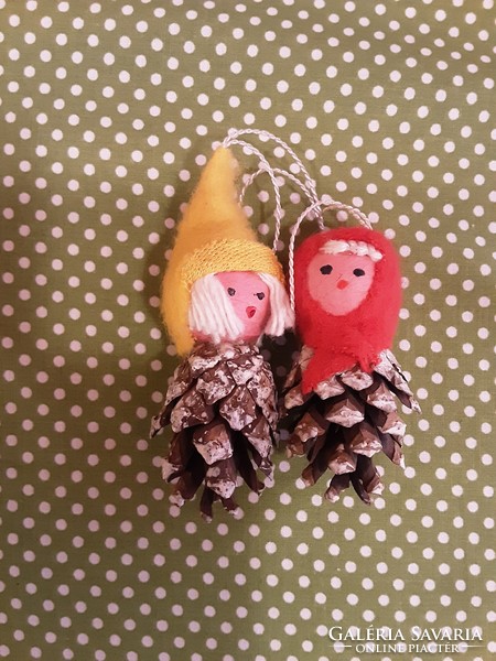 Retro Karácsony - Gabloncz eredeti üveg karácsonyfadíszek is - 9 db