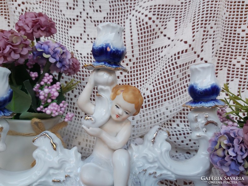 Beautiful arpo porcelain angelic baroque candlestick candlestick nostalgia piece