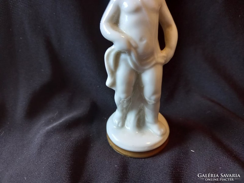 Neapolitan porcelain standing putto figure (hand painted, marked with number)