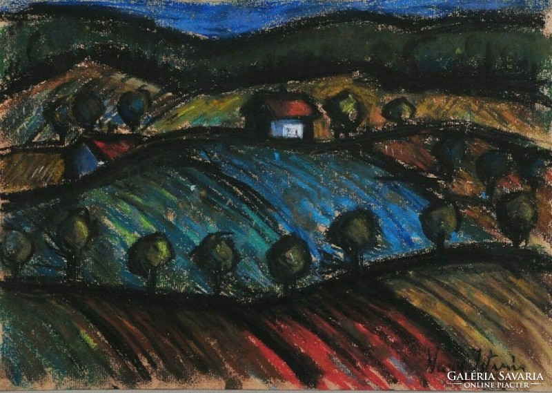 Attributed to István Nagy 1873-1937 Transylvanian landscape