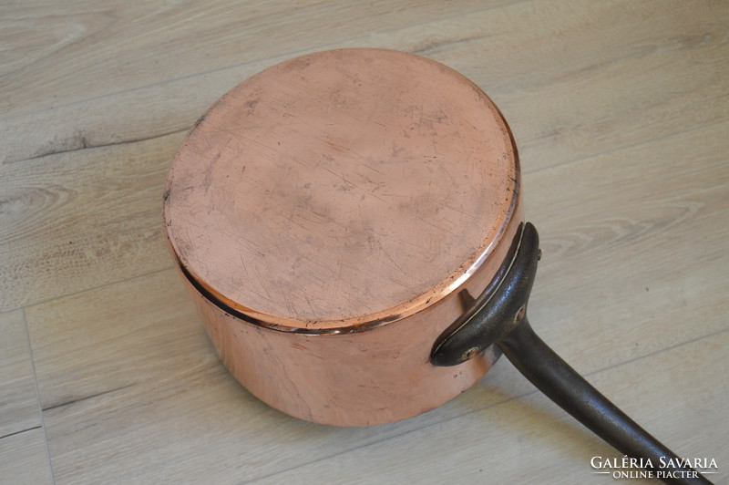 Large antique French copper pan