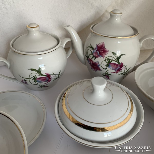 Genuine retro vintage russian porcelain tea set from the 60s 70s 9 pieces