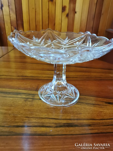 Glass cake plate with base, fruit bowl, centerpiece