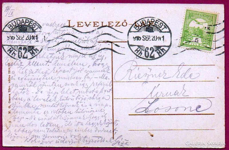 031 --- Running postcard Herkulesfürdő 1916