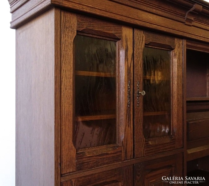 1F202 antique oak living room furniture with bar cabinet 158 x 167 cm