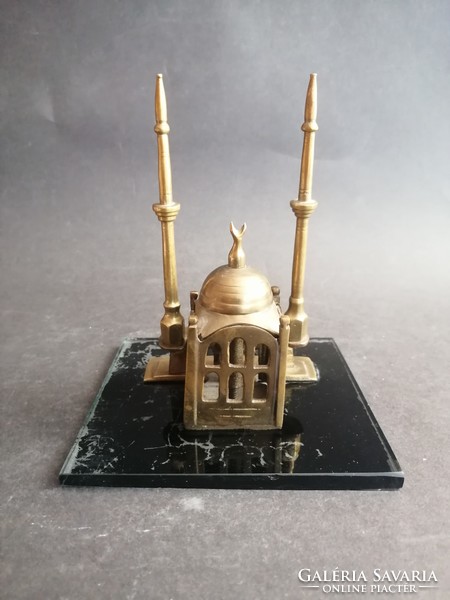 Old copper mosque, minaret table ornament - ep
