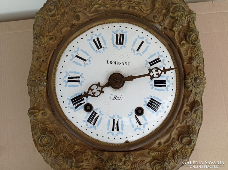 Antique Copper Plate Clad Wall Dual Weight Pendulum Clock Pendulum Clock 4421