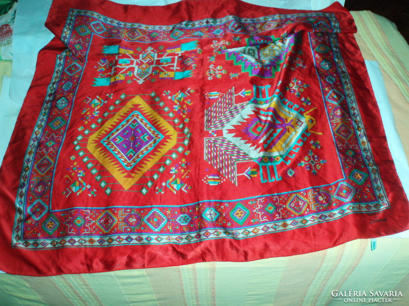 Vintage ,hatalmas valódi selyem kendő