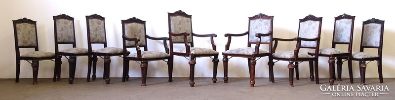 1F699 Antik kárpitozott szék garnitúra 9 darab