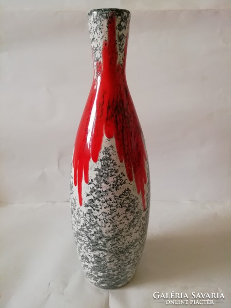 Applied art ceramic vase, flawless, 34 cm