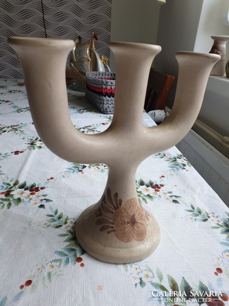 Painted ceramic candle holder for sale!