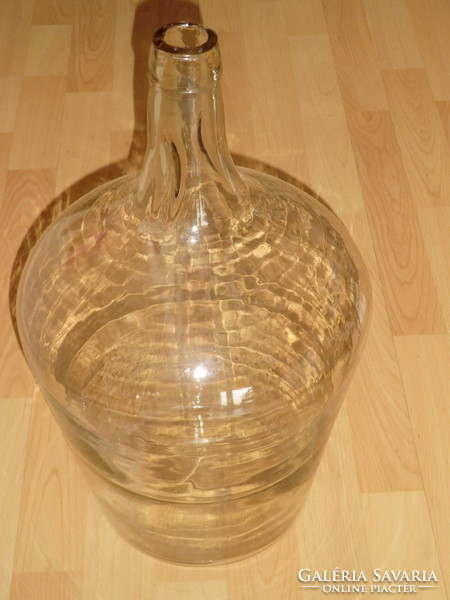 Graceful neck elegant giant 10-15 liter decor glass bottle 30 cm in diameter 52 cm high