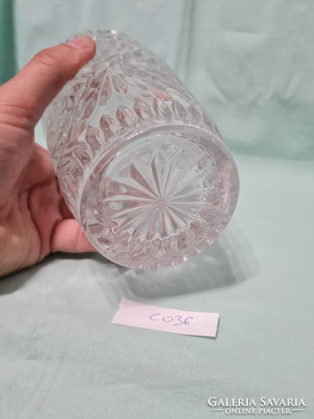 Polished glass vase 20 cm