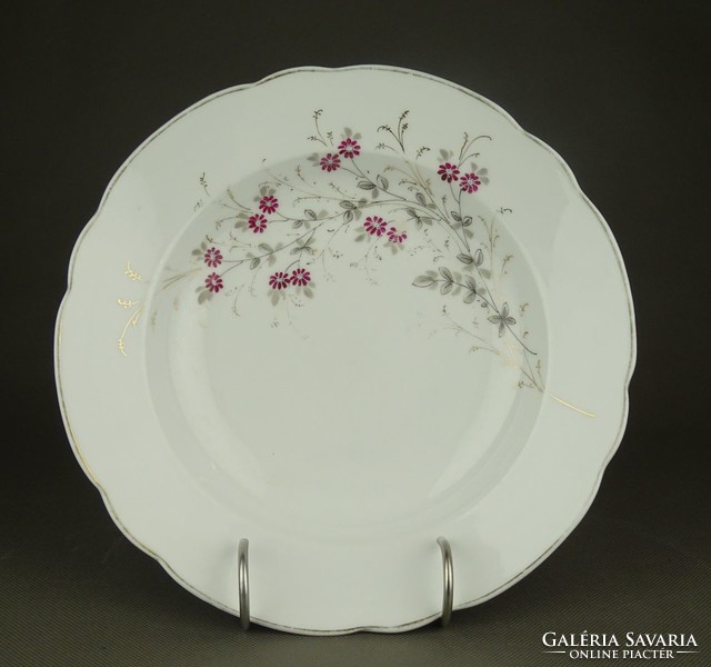 1G118 Porcelán virágos mélytányér 24.5 cm