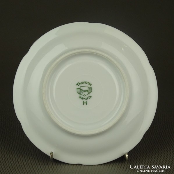 1G121 Régi jelzett virágmintás Bavaria porcelán csészealj 12 darab