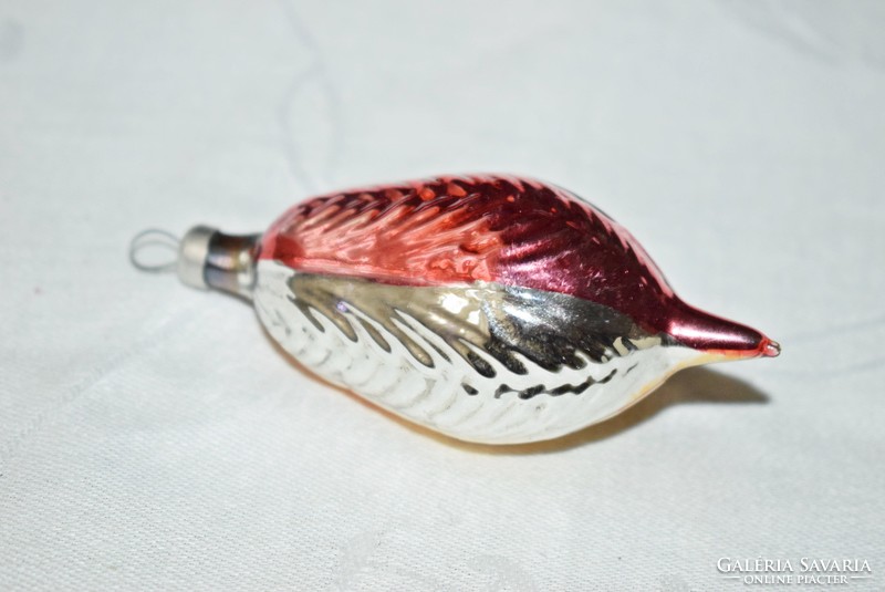 Old antique Christmas tree decoration with glass cone 8 x 3.5 cm
