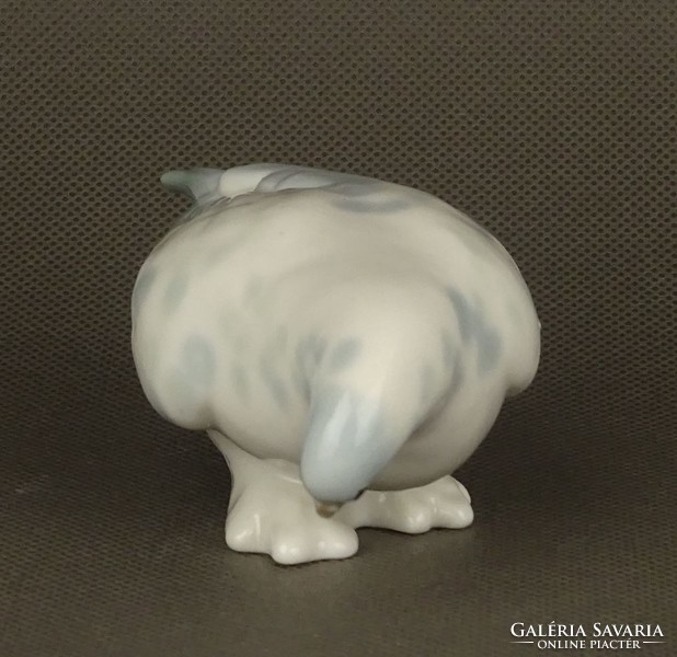 1G144 Régi jelzett fehér porcelán galamb 11.5 cm
